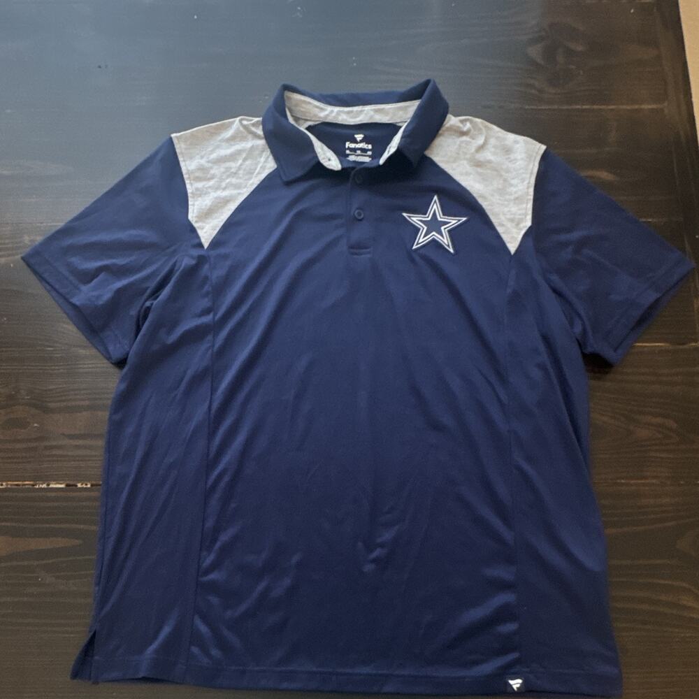 Fanatics Dallas Cowboys Men’s XL Colorblock Polo Embroidered Logo Polyester